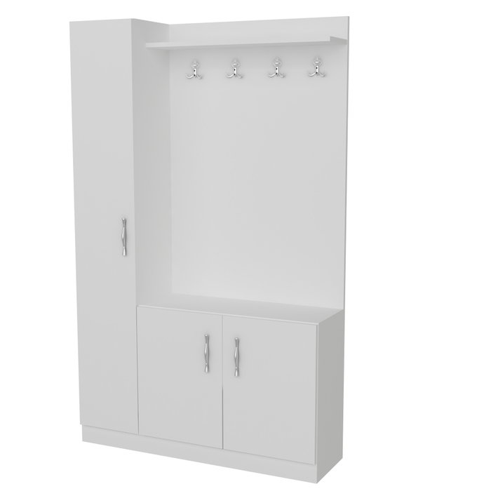 Hanah Home Recibidor Blanco con Estantes Hanah Home Recibidor Blanco con Estantes